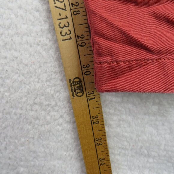 J Crew Jeans Womens Sz 14 Rust Red Waverly Chino Pants Factory Frayed Edges - Picture 10 of 11